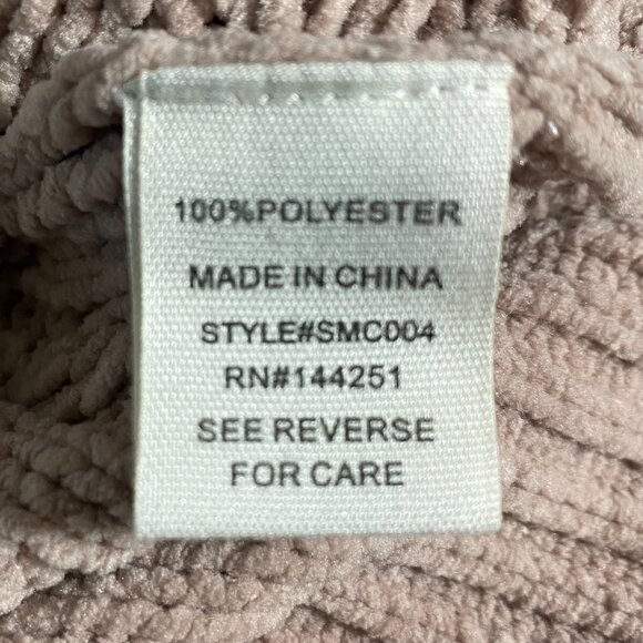 Moon & Madison Ivory White/Taupe Cropped Cable Knit‎ Sweater Size Medium Women's - Picture 8 of 9